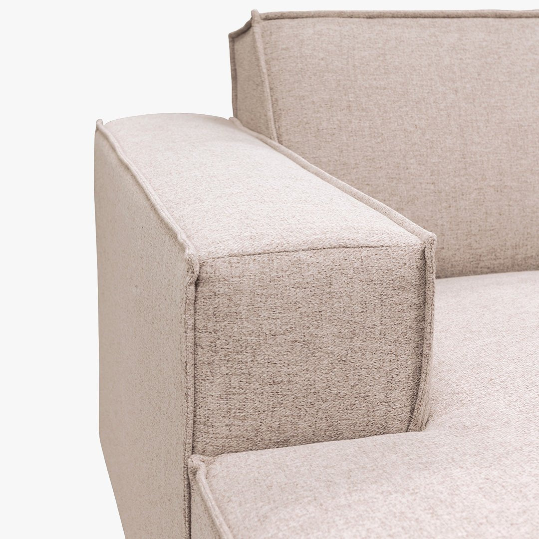 ELIA XL Canapé panoramique en tissu beige - Angle gauche - Canapés panoramiques - Mobilier Deco