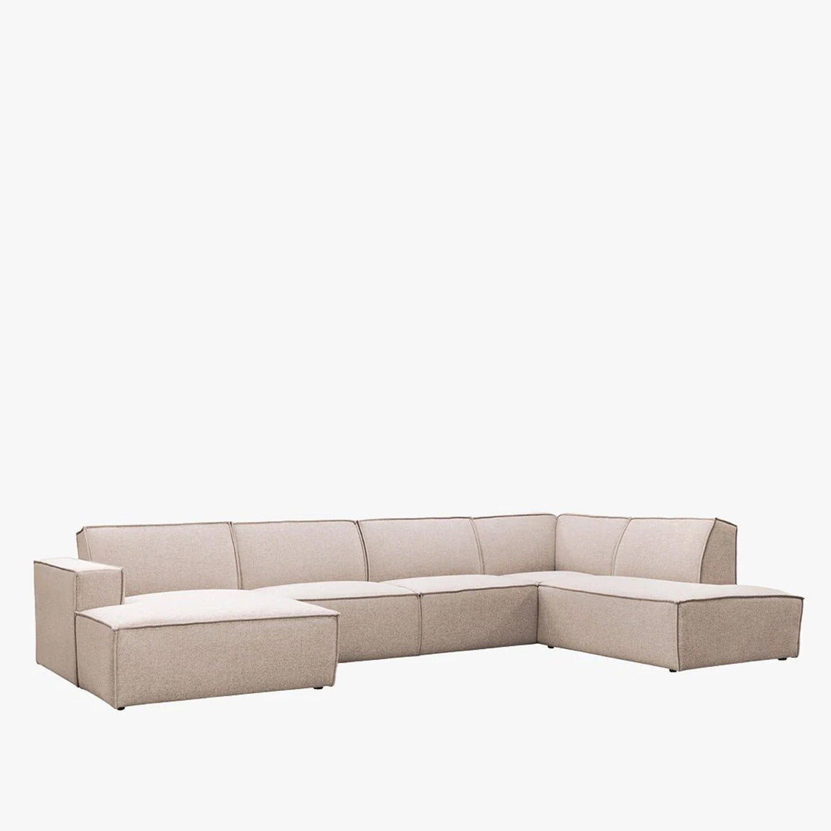 ELIA XL Canapé panoramique en tissu beige - Angle gauche - Canapés panoramiques - Mobilier Deco