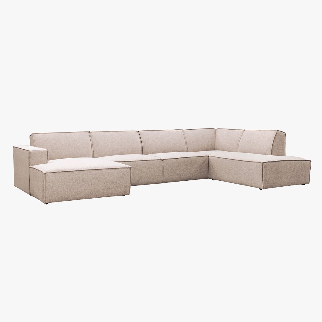 ELIA XL Canapé panoramique en tissu beige - Angle gauche - Canapés panoramiques - Mobilier Deco