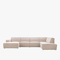 ELIA XL Canapé panoramique en tissu beige - Angle gauche