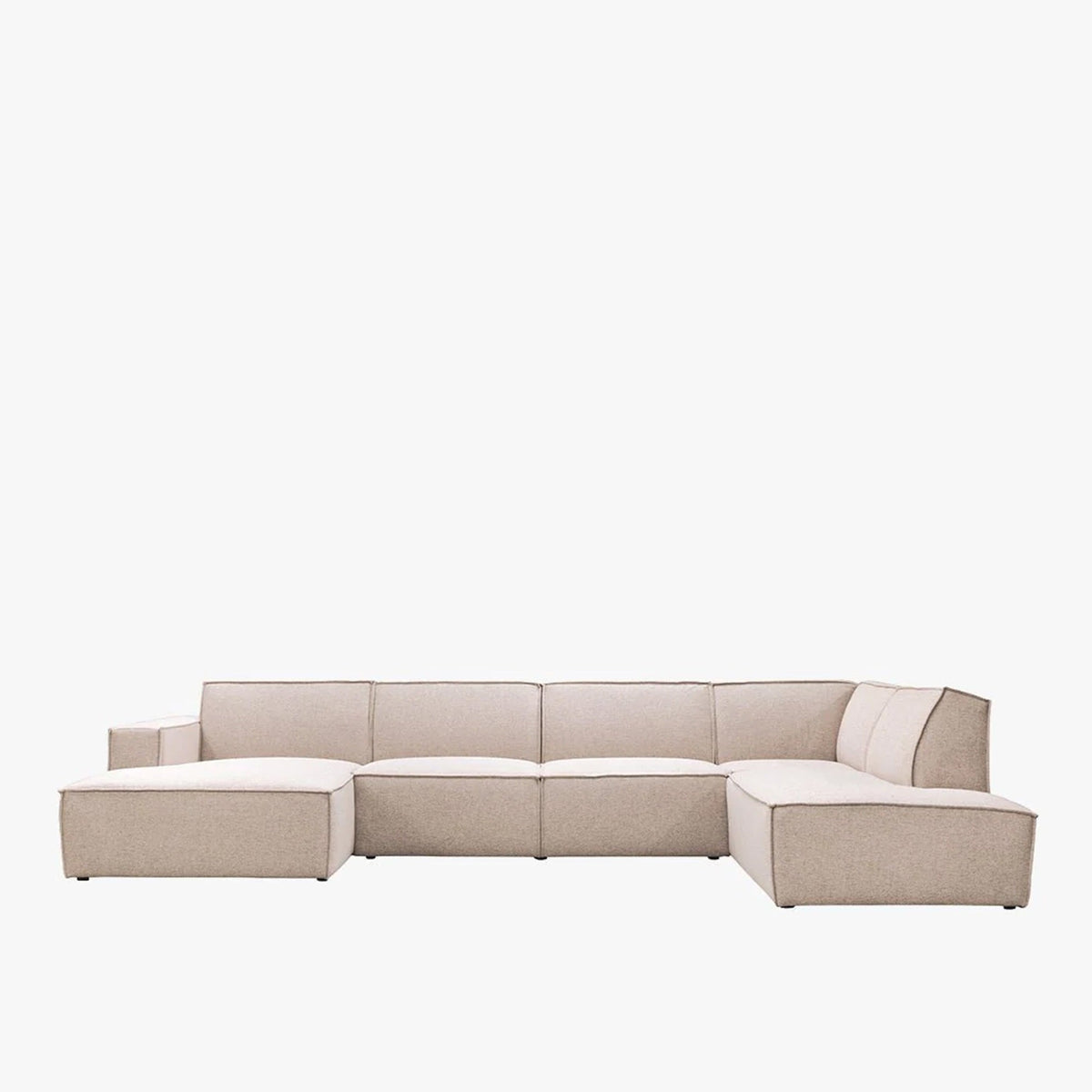 ELIA XL Canapé panoramique en tissu beige - Angle gauche - Canapés panoramiques - Mobilier Deco