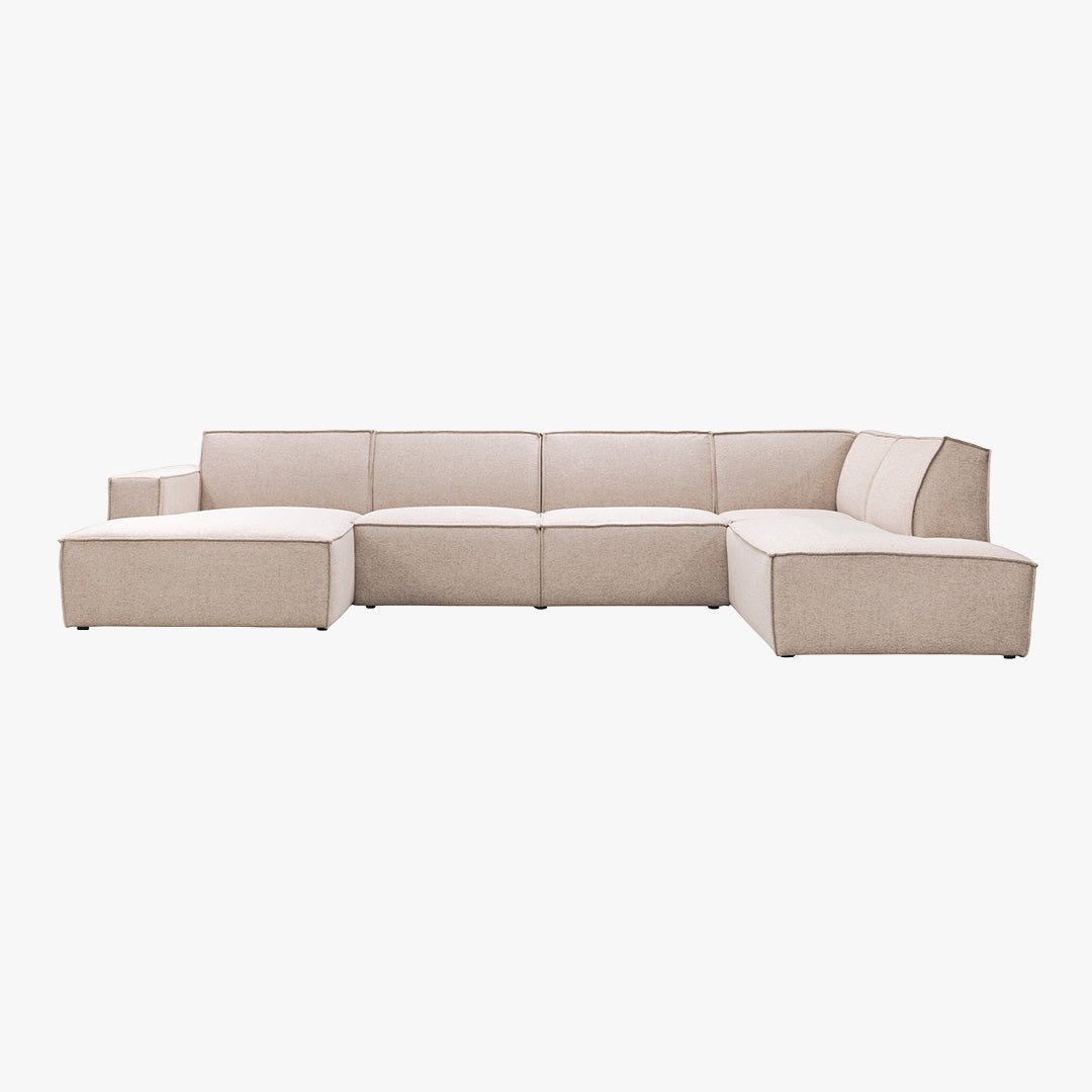 ELIA XL Canapé panoramique en tissu beige - Angle gauche - Canapés panoramiques - Mobilier Deco