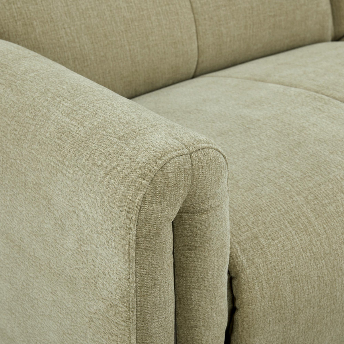 ELISE Canapé 3 places relax électrique en tissu vert clair - Canapé relax - Mobilier Deco