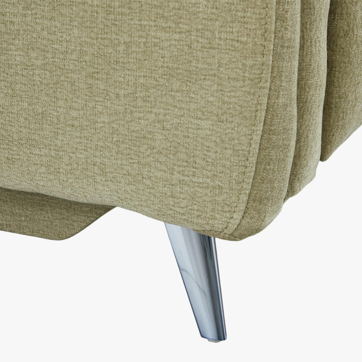 ELISE Canapé 3 places relax électrique en tissu vert clair - Canapé relax - Mobilier Deco