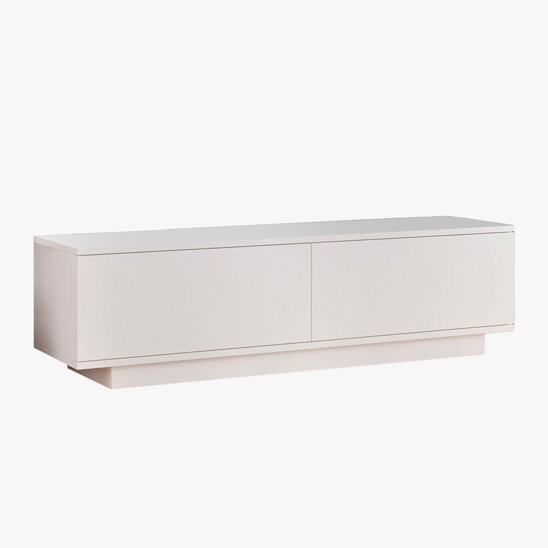 ELONIE Meuble TV 2 portes blanc - Meuble TV - Mobilier Deco