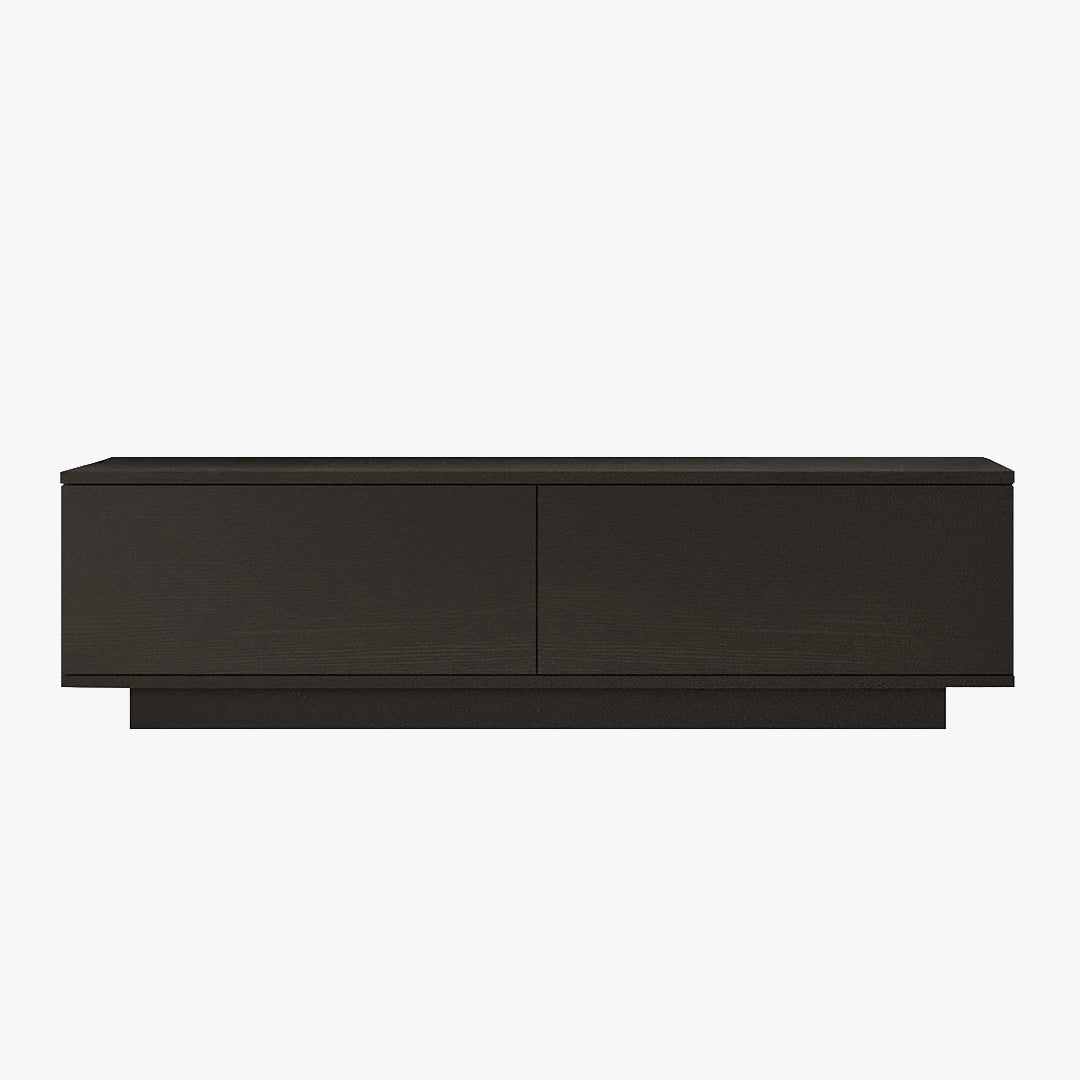 ELONIE Meuble TV 2 portes noir - Meuble TV - Mobilier Deco