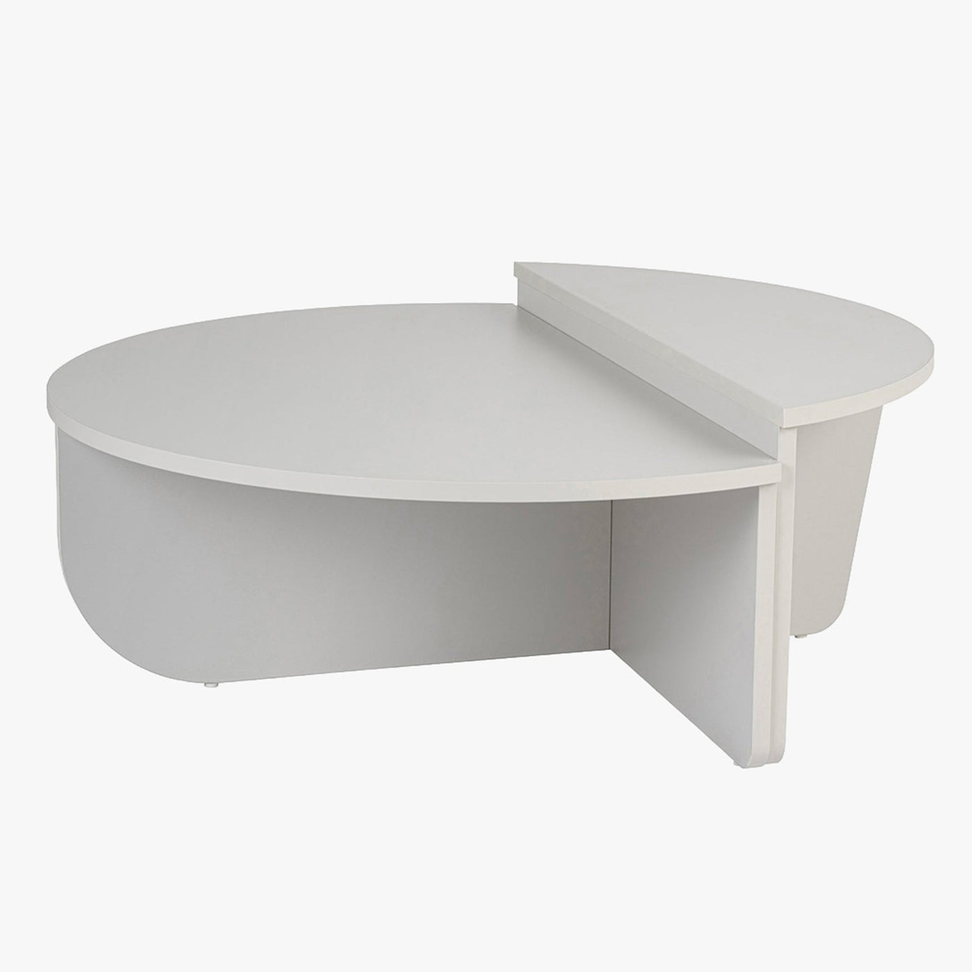 ELYNA Table basse ronde blanc D90 cm - Table basse - Mobilier Deco