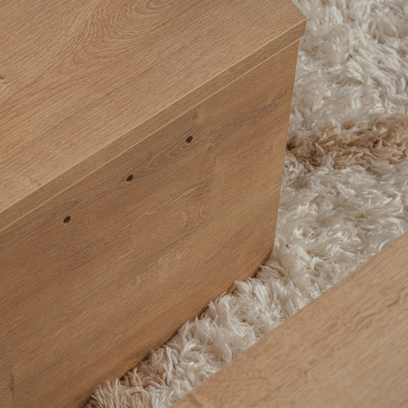 ELYNA Table basse ronde couleur bois clair D90 cm - Table basse - Mobilier Deco