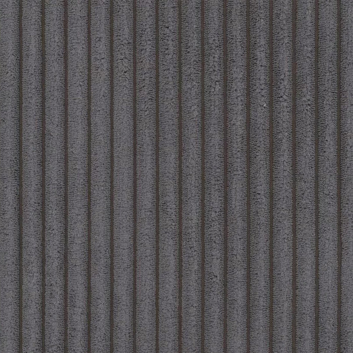 EMILIA Canapé d'angle convertible avec coffre en velours côtelé anthracite - Angle droit