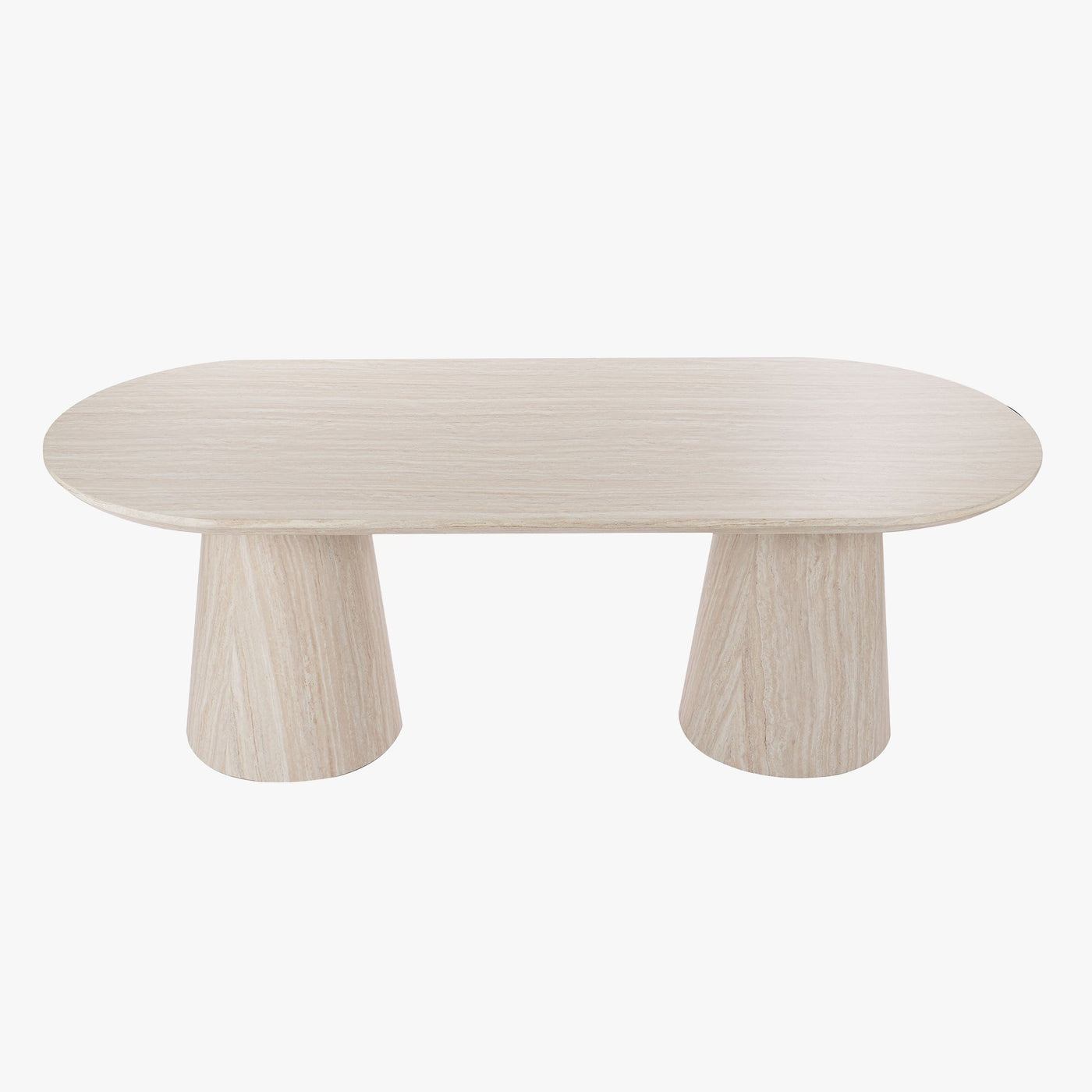 ENAYA Table à manger ovale couleur bois clair 220 cm - Table à manger - Mobilier Deco