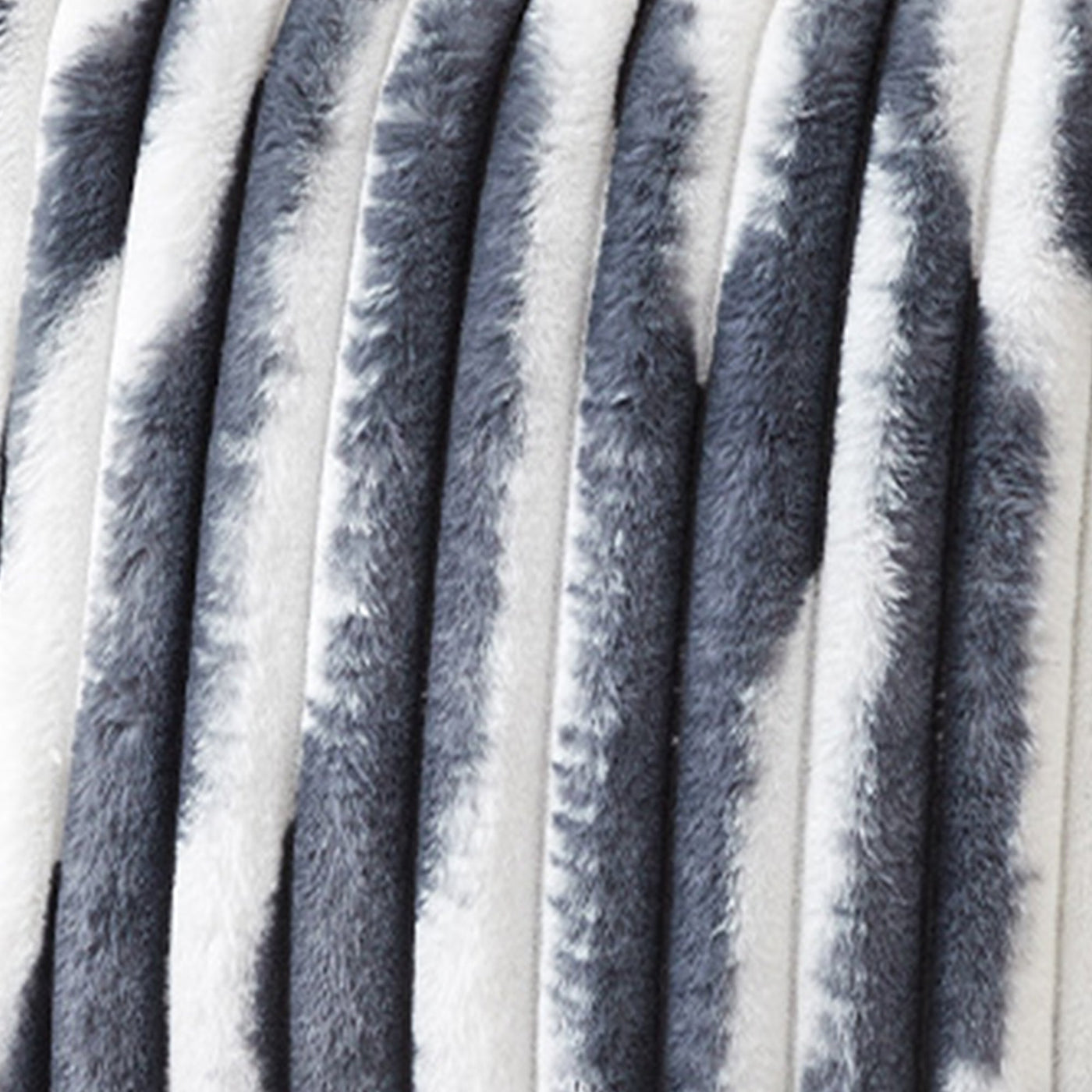 EVELYA Coussin carré en tissu côtelé gris et blanc 43x43 cm - Coussins - Mobilier Deco