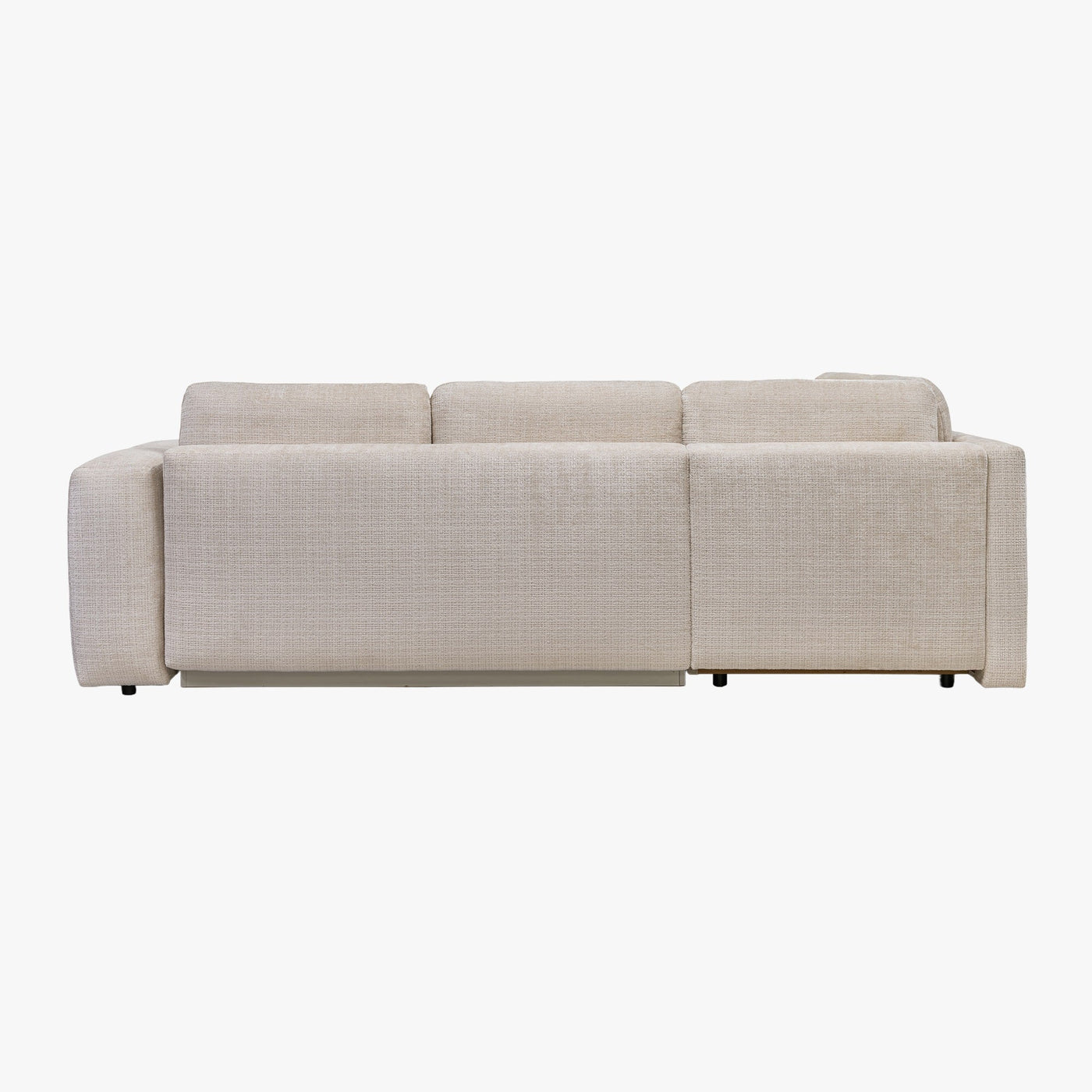 FANY Canapé d'angle convertible en tissu beige - Angle gauche - Canapé d'angle convertible - Mobilier Deco