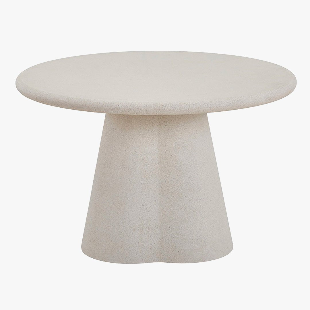 FARO Table à manger ronde couleur ciment 120 cm - Table à manger - Mobilier Deco