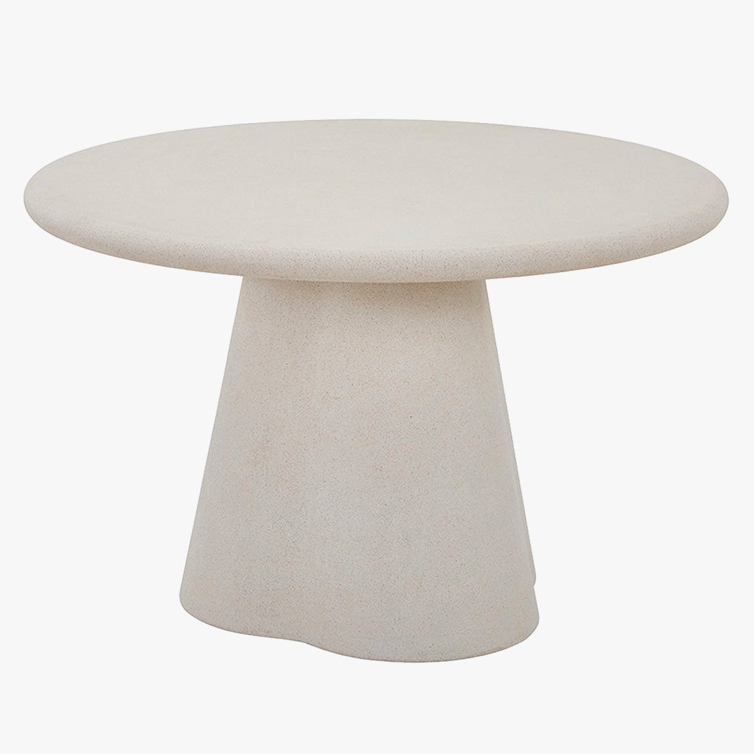 FARO Table à manger ronde couleur ciment 120 cm - Table à manger - Mobilier Deco