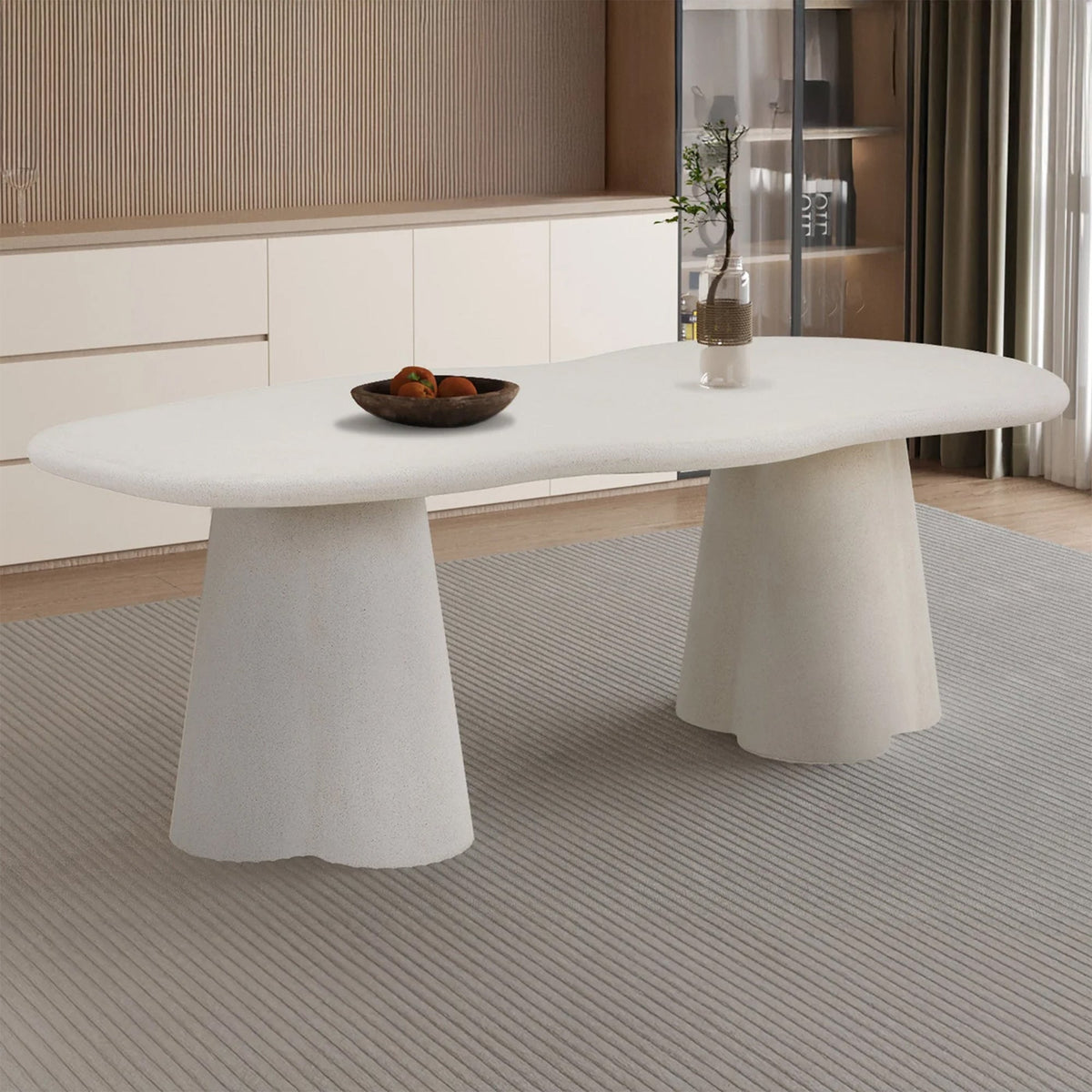 FARO XL Table à manger couleur ciment 220 cm - Table à manger - Mobilier Deco