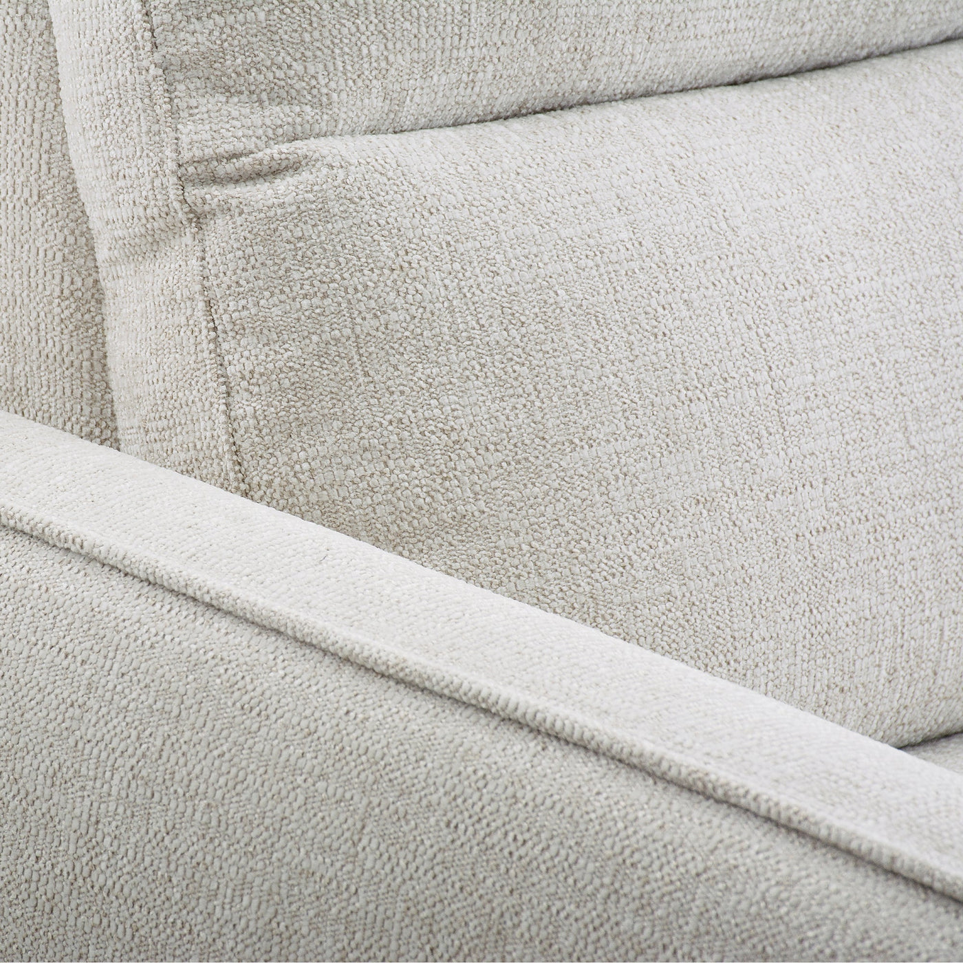 FELYA Canapé 3 places convertible matelas intégré en tissu écru - Canapés convertibles - Mobilier Deco