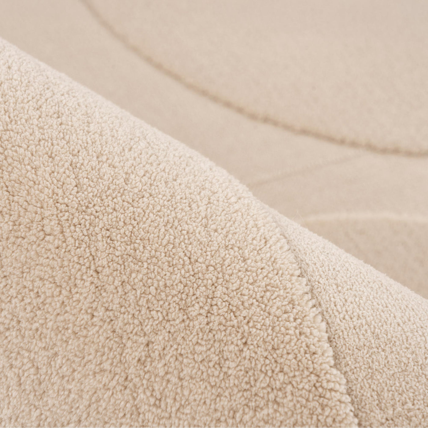 FOCUS Tapis en tissu doux à motif beige - 160x230 cm - Tapis - Mobilier Deco