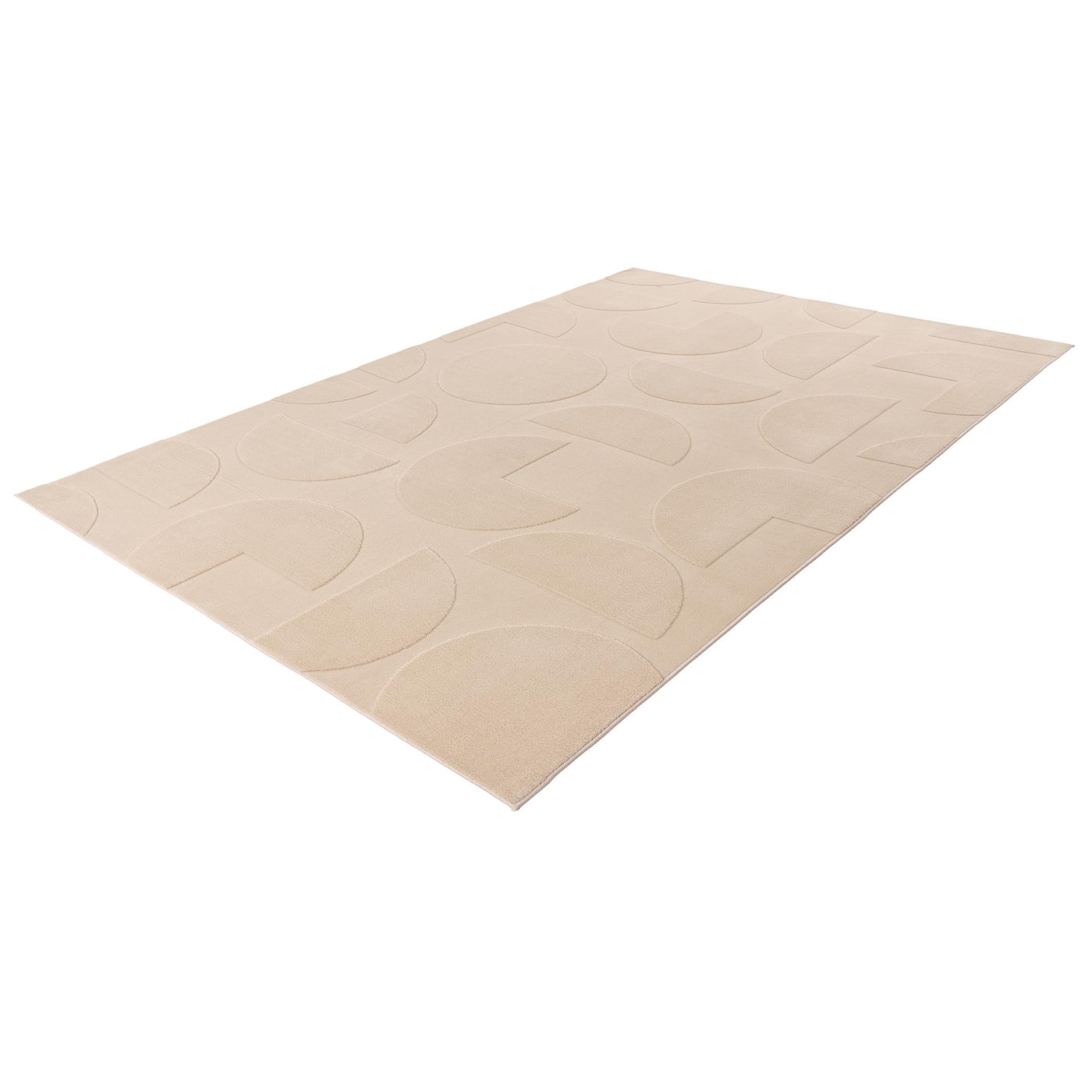 FOCUS Tapis en tissu doux à motif beige - 160x230 cm - Tapis - Mobilier Deco