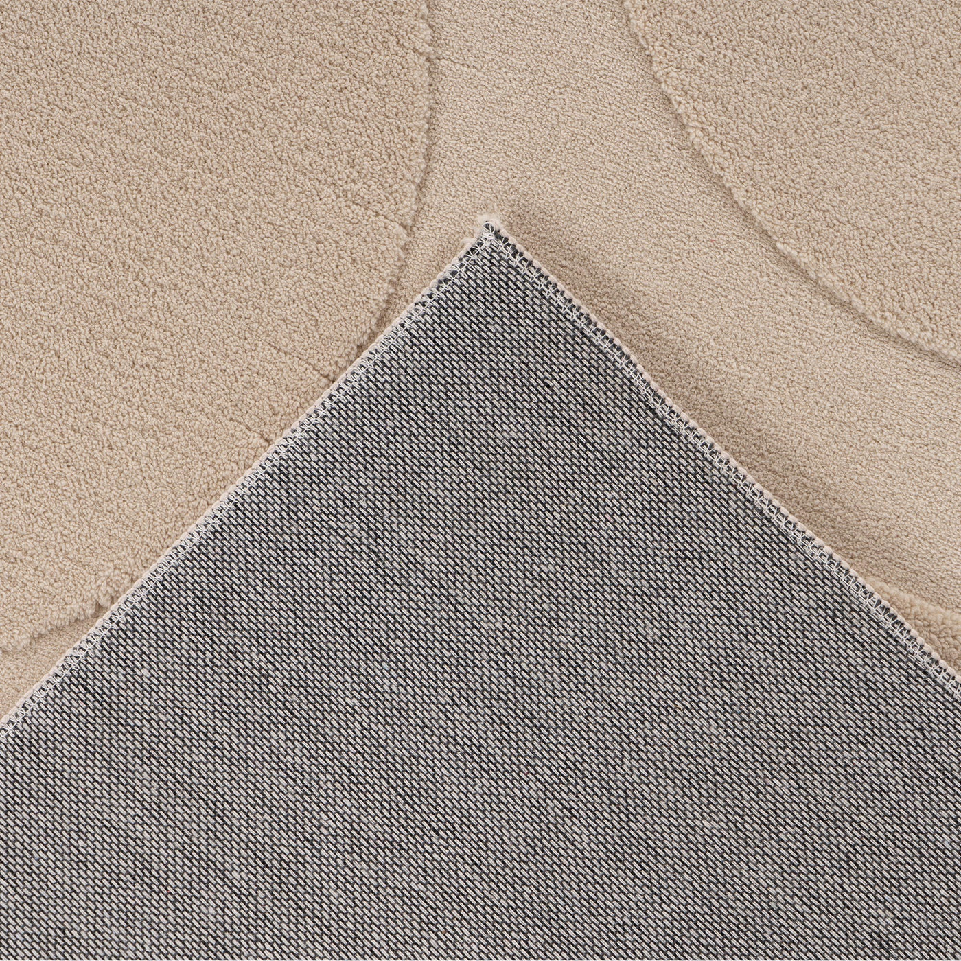 FOCUS Tapis en tissu doux à motif beige - 160x230 cm - Tapis - Mobilier Deco