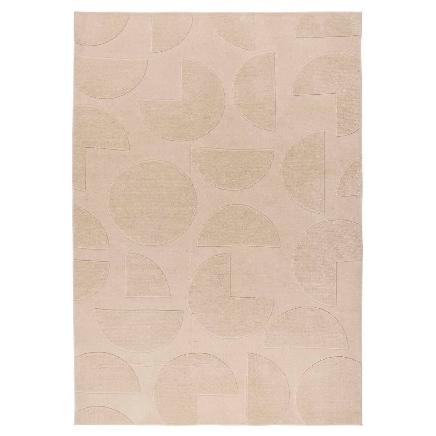 FOCUS Tapis en tissu doux à motif beige - 160x230 cm - Tapis - Mobilier Deco