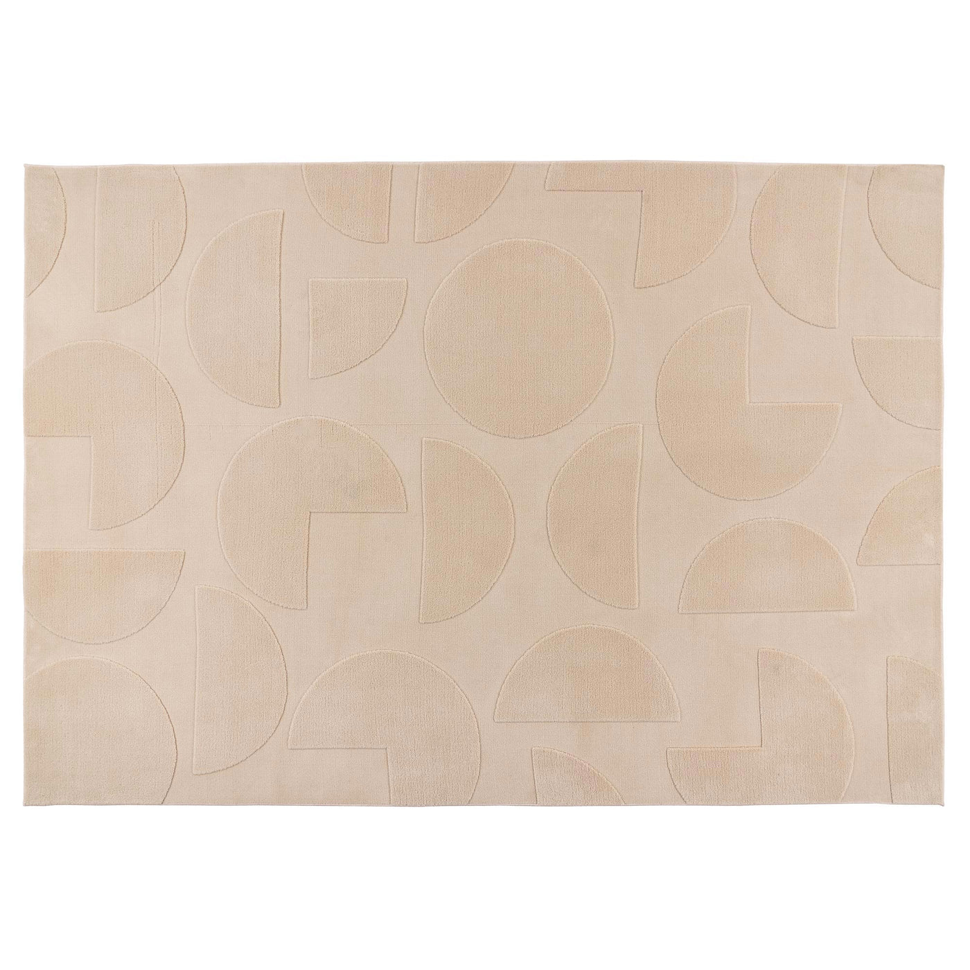 FOCUS Tapis en tissu doux à motif beige - 160x230 cm - Tapis - Mobilier Deco