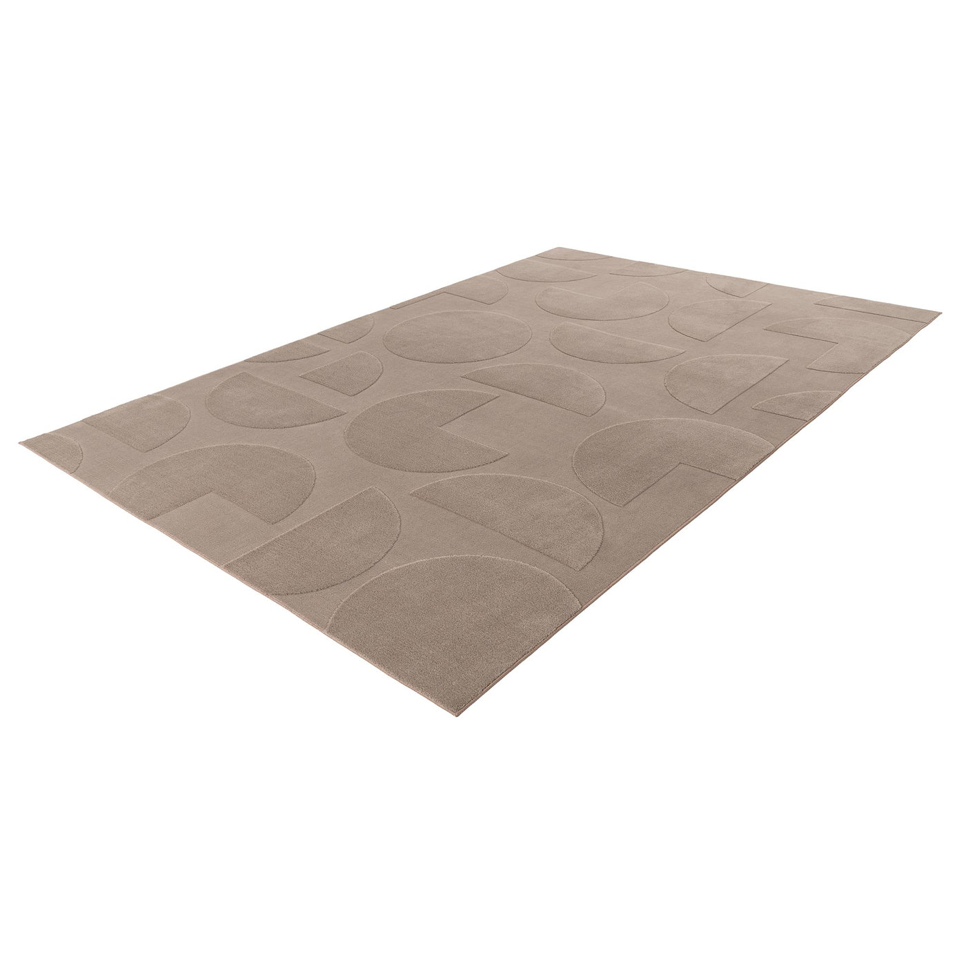FOCUS Tapis en tissu doux à motif taupe - 160x230 cm - Tapis - Mobilier Deco