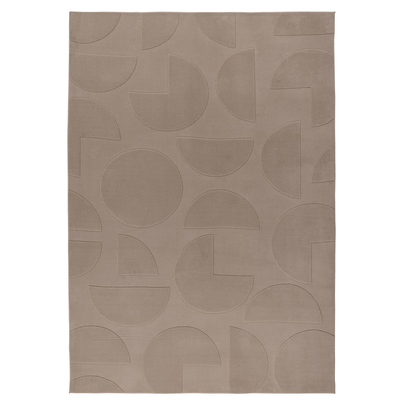 FOCUS Tapis en tissu doux à motif taupe - 160x230 cm - Tapis - Mobilier Deco