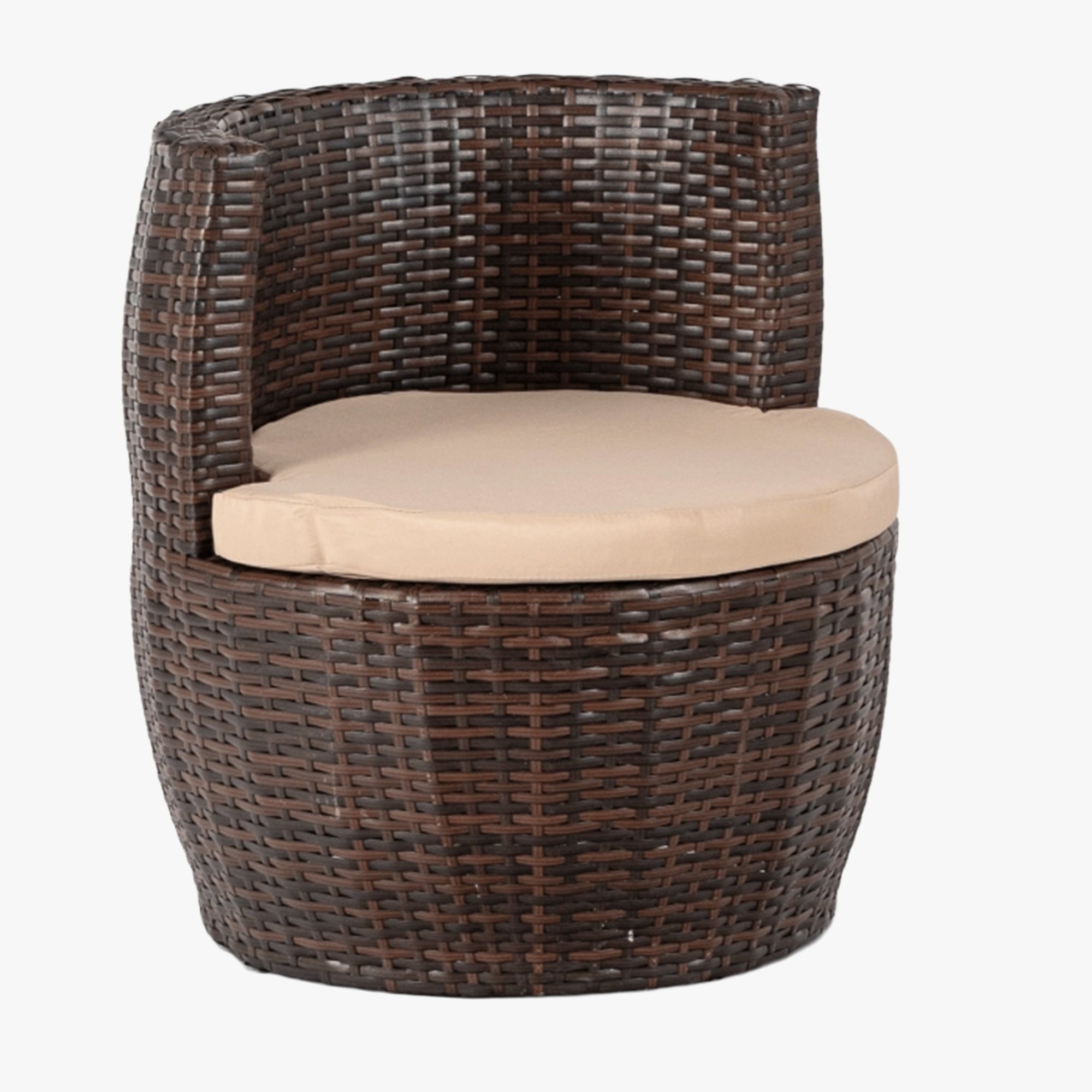FRIO Ensemble de mobilier de jardin 2 places beige avec table en verre - Mobilier de jardin - Mobilier Deco