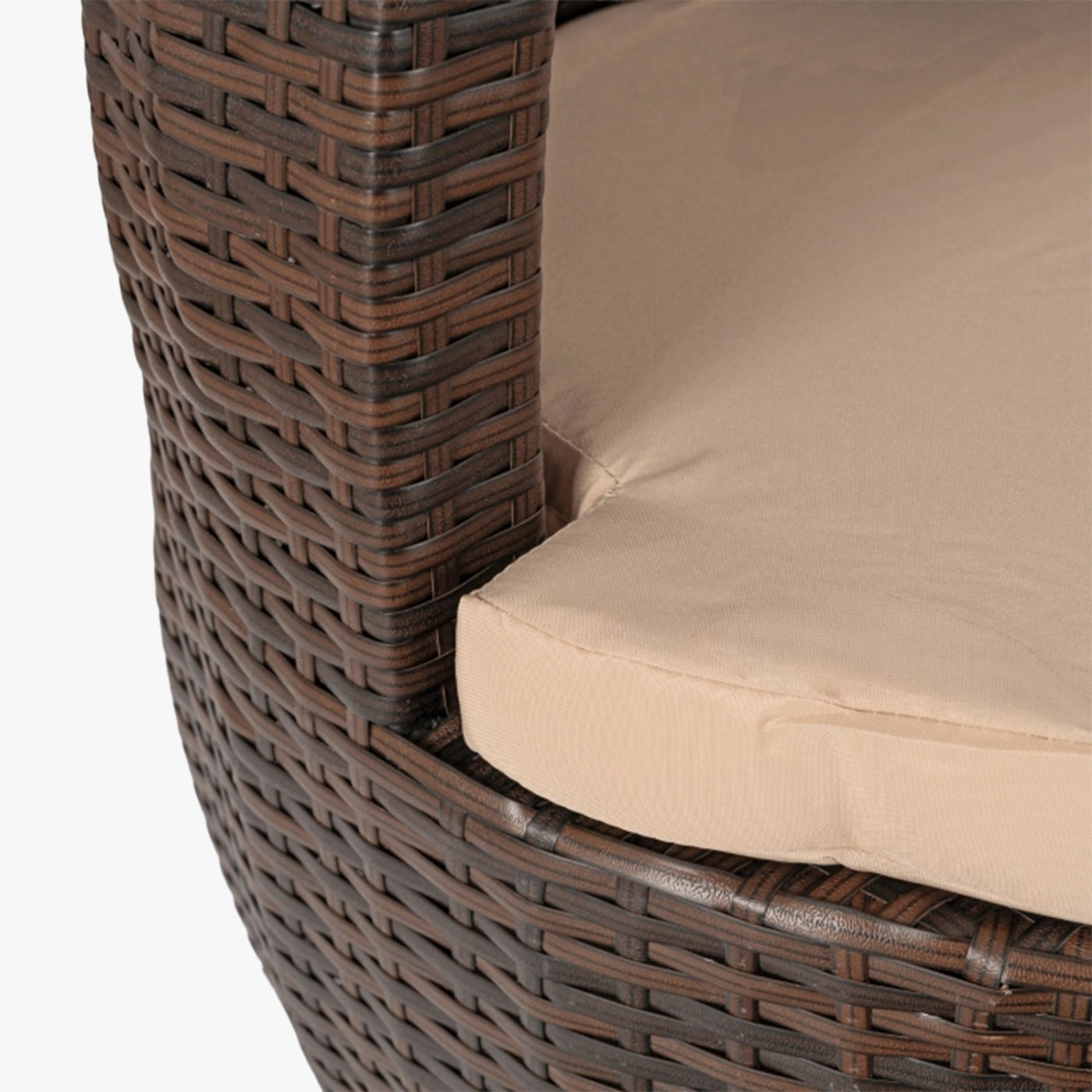 FRIO Ensemble de mobilier de jardin 2 places beige avec table en verre - Mobilier de jardin - Mobilier Deco