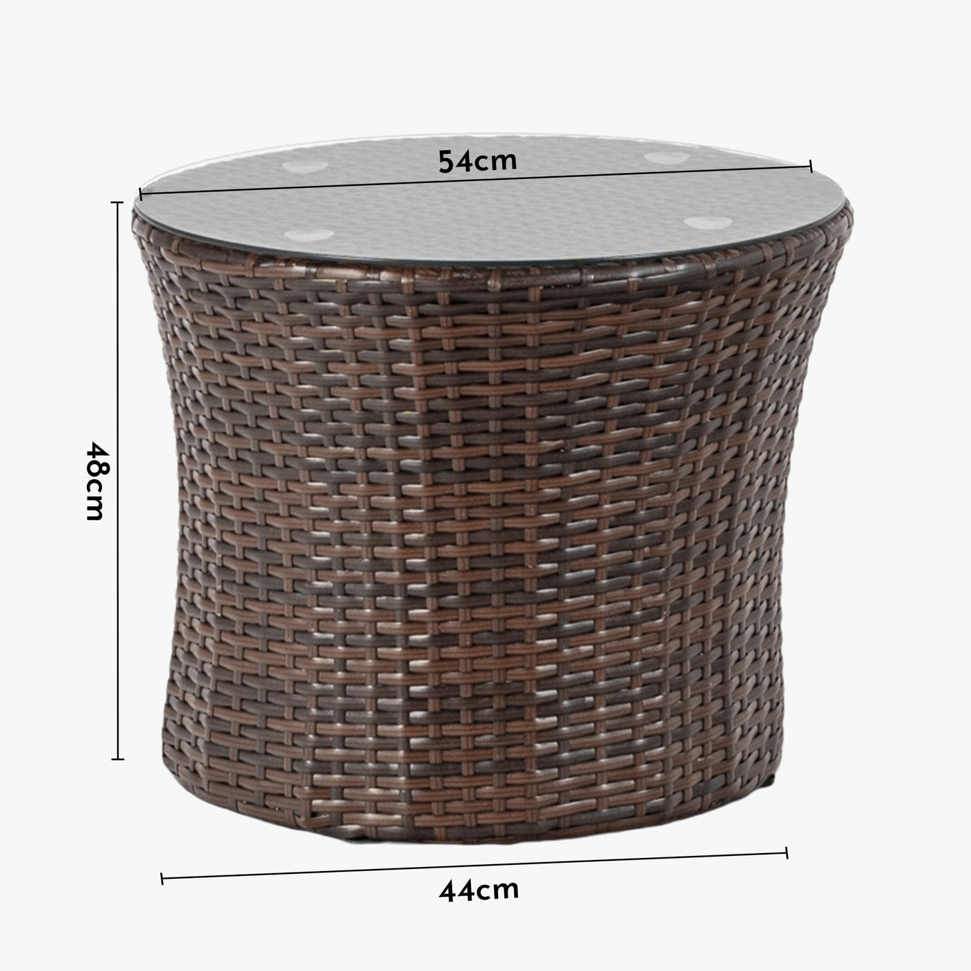 FRIO Ensemble de mobilier de jardin 2 places beige avec table en verre - Mobilier de jardin - Mobilier Deco