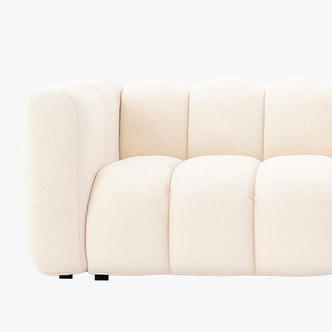 GABY Canapé 3 places en tissu beige - Canapés fixes - Mobilier Deco