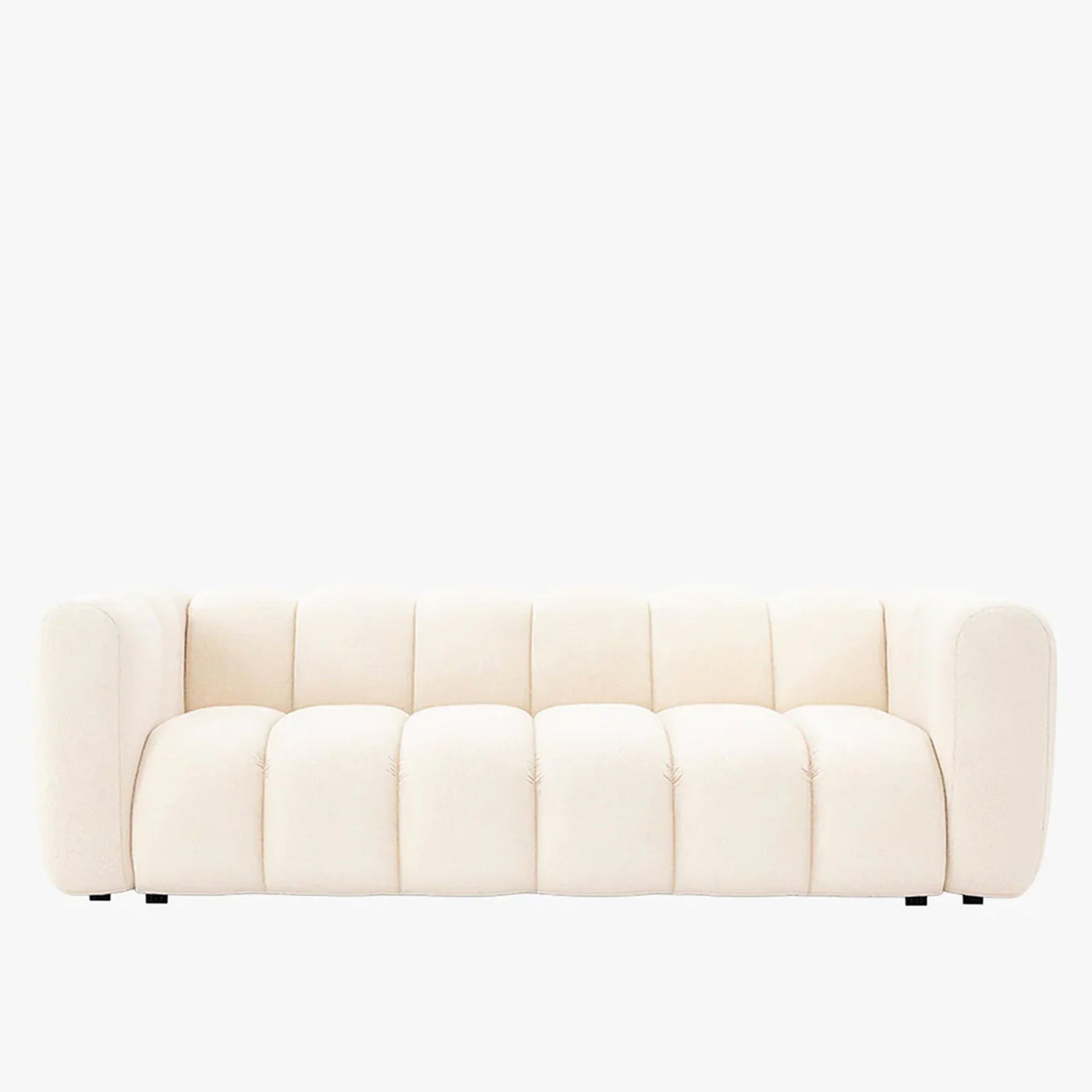GABY Canapé 3 places en tissu beige - Canapés fixes - Mobilier Deco