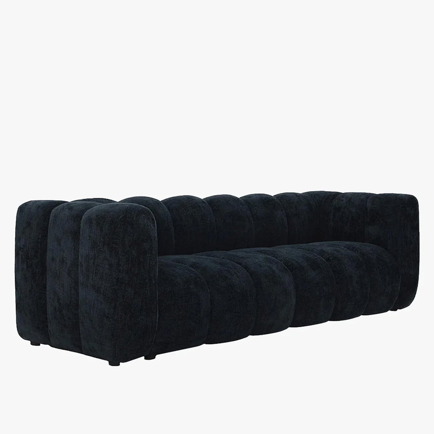 GABY Canapé 3 places en tissu noir - Canapés fixes - Mobilier Deco