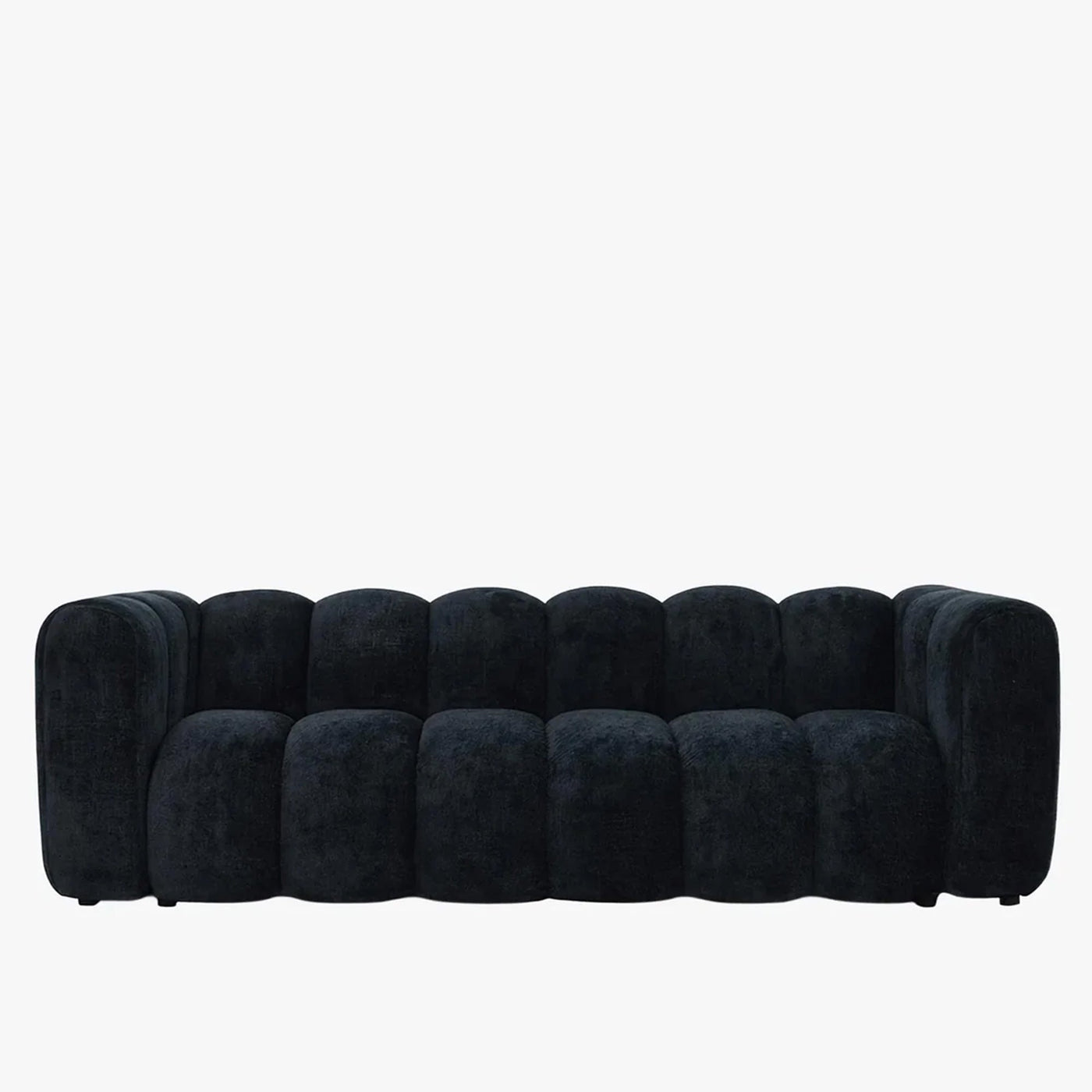 GABY Canapé 3 places en tissu noir - Canapés fixes - Mobilier Deco