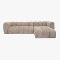 GABY Canapé d'angle réversible en tissu taupe