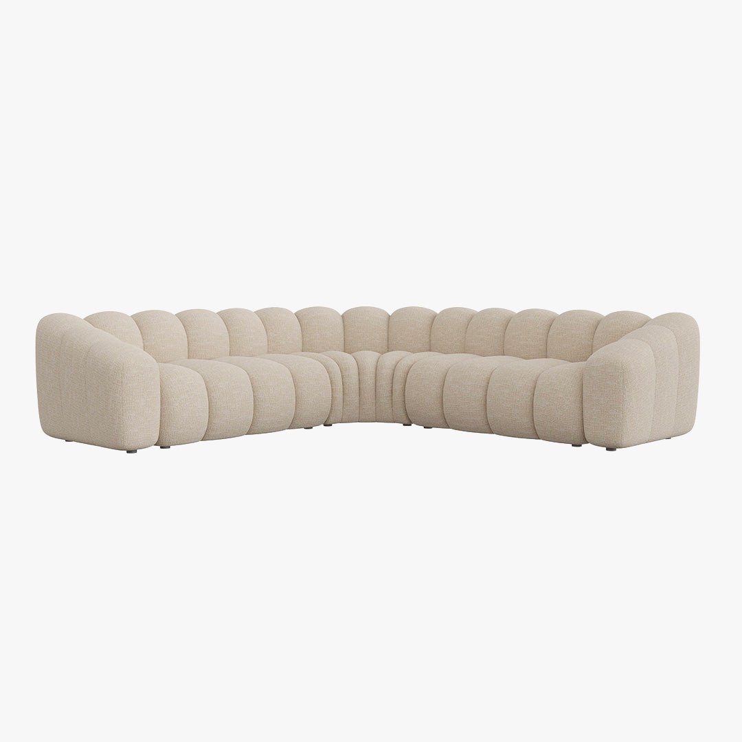 GABY XL Canapé d'angle réversible en tissu beige - Canapés d'angle - Mobilier Deco