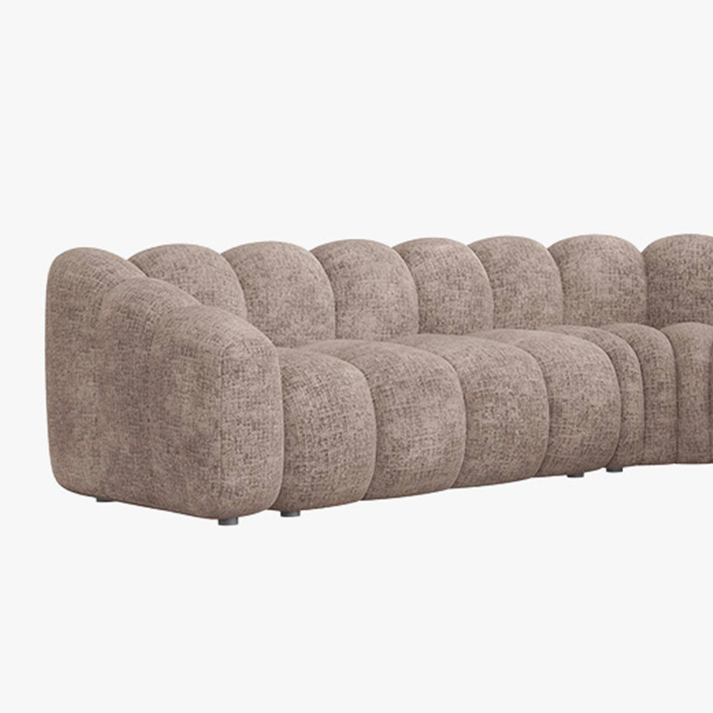 GABY XL Canapé d'angle réversible en tissu taupe - Canapés d'angle - Mobilier Deco
