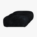 GABYA Pouf rectangle matelassé en tissu noir