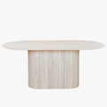 GAEL XL Table à manger ovale en céramique gris 180 cm
