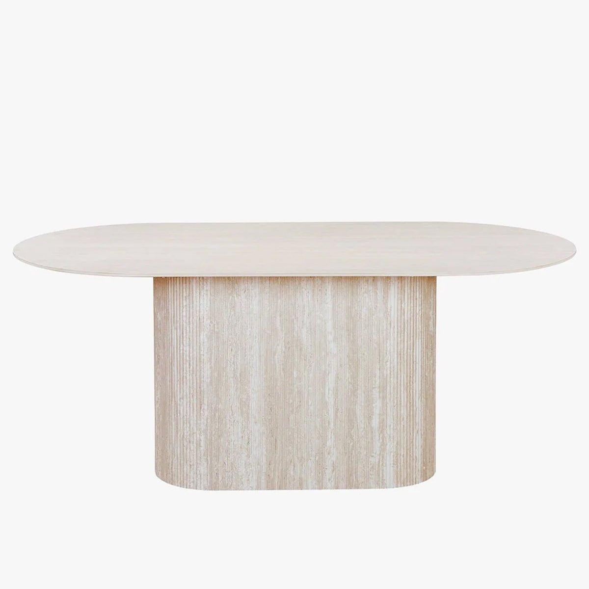 GAEL XL Table à manger ovale en céramique beige 180 cm - Table à manger - Mobilier Deco