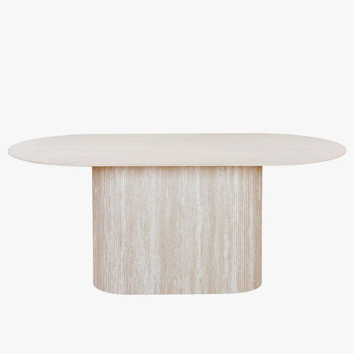 GAEL XL Table à manger ovale en céramique gris 180 cm – Table à manger – vue 2