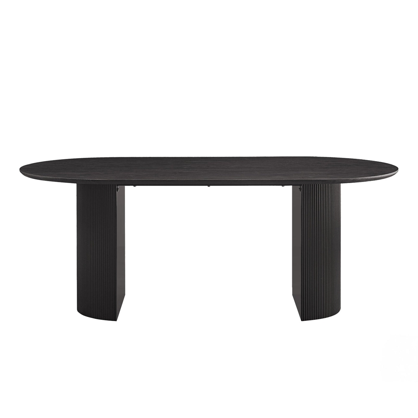 GALIA Table à manger ovale couleur marron foncé - Table à manger - Mobilier Deco