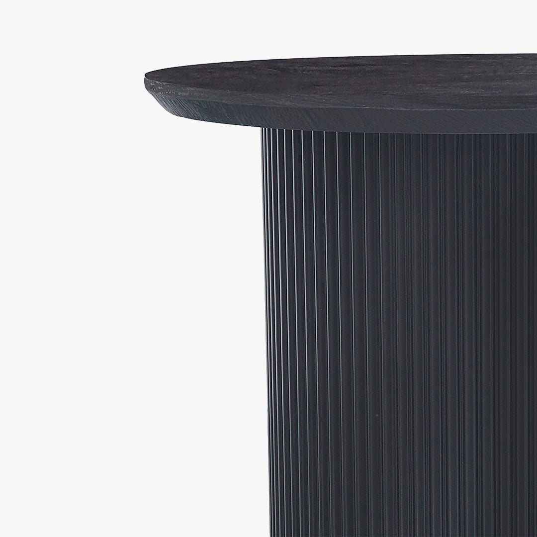 GALIA Table basse ronde couleur marron foncé D50 cm - Table basse - Mobilier Deco
