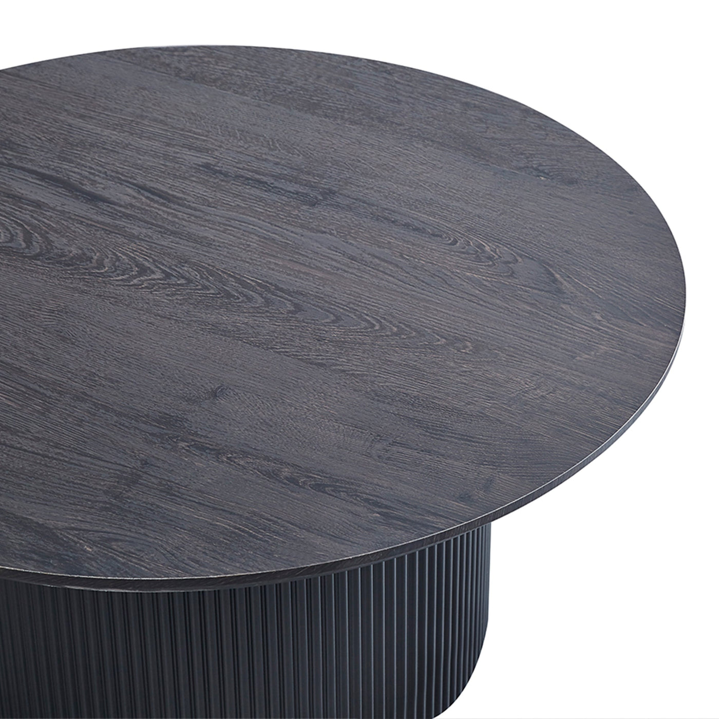 GALIA Table basse ronde couleur marron foncé D80 cm - Table basse - Mobilier Deco
