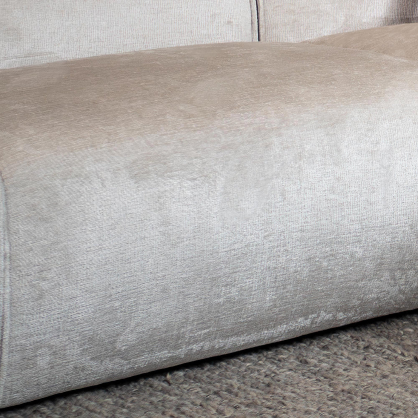GIULIA Canapé d'angle en tissu beige - Angle droit - Canapés d'angle - Mobilier Deco