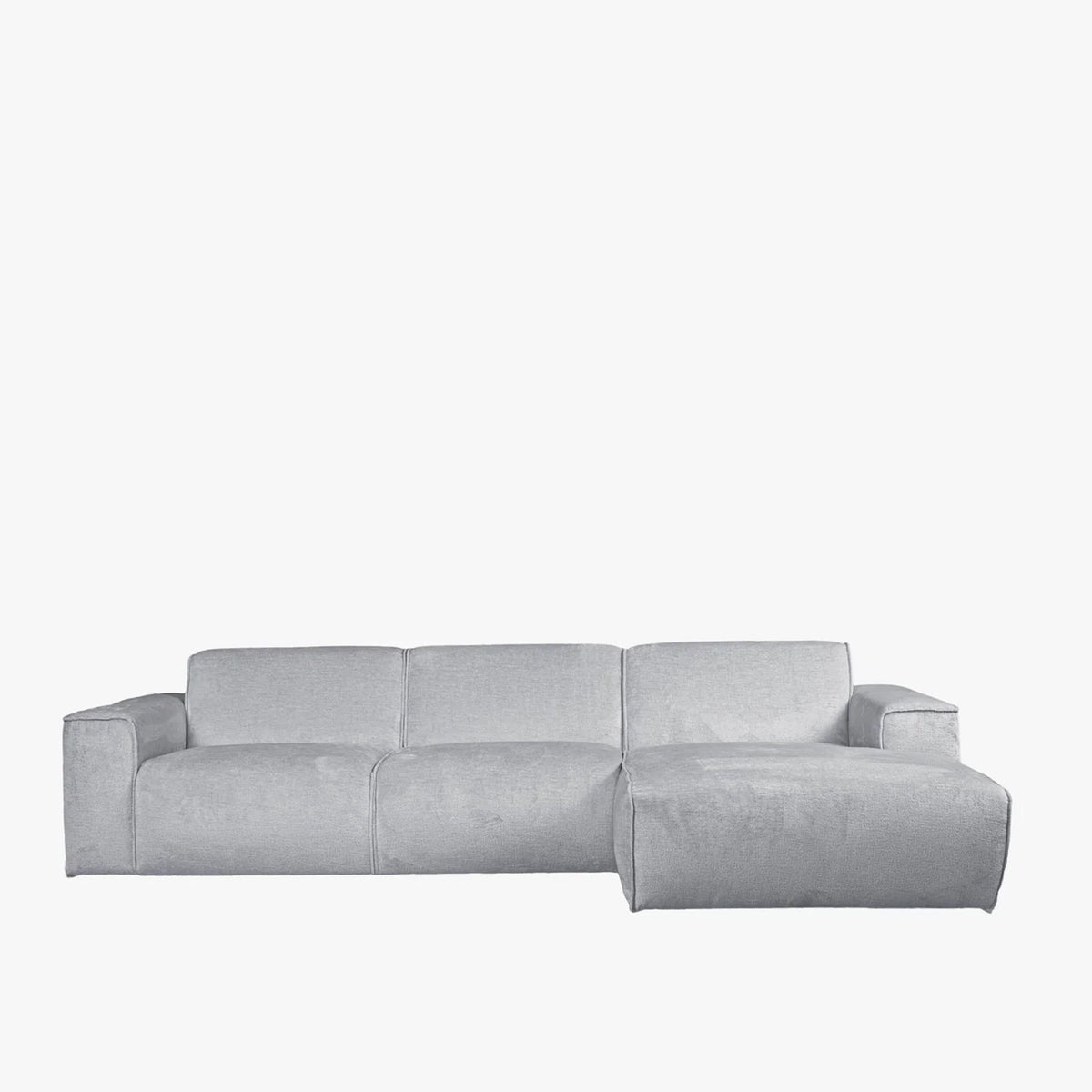 GIULIA Canapé d'angle en tissu gris - Angle droit - Canapés d'angle - Mobilier Deco