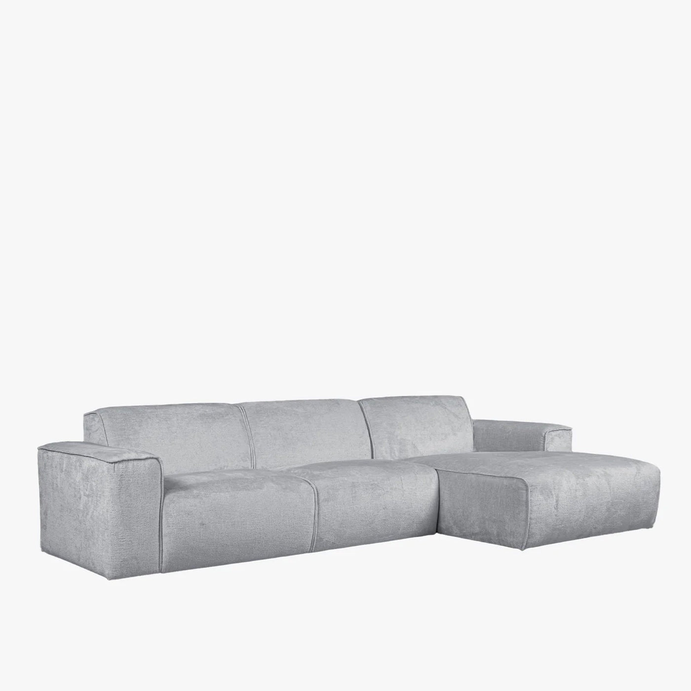 GIULIA Canapé d'angle en tissu gris - Angle droit - Canapés d'angle - Mobilier Deco