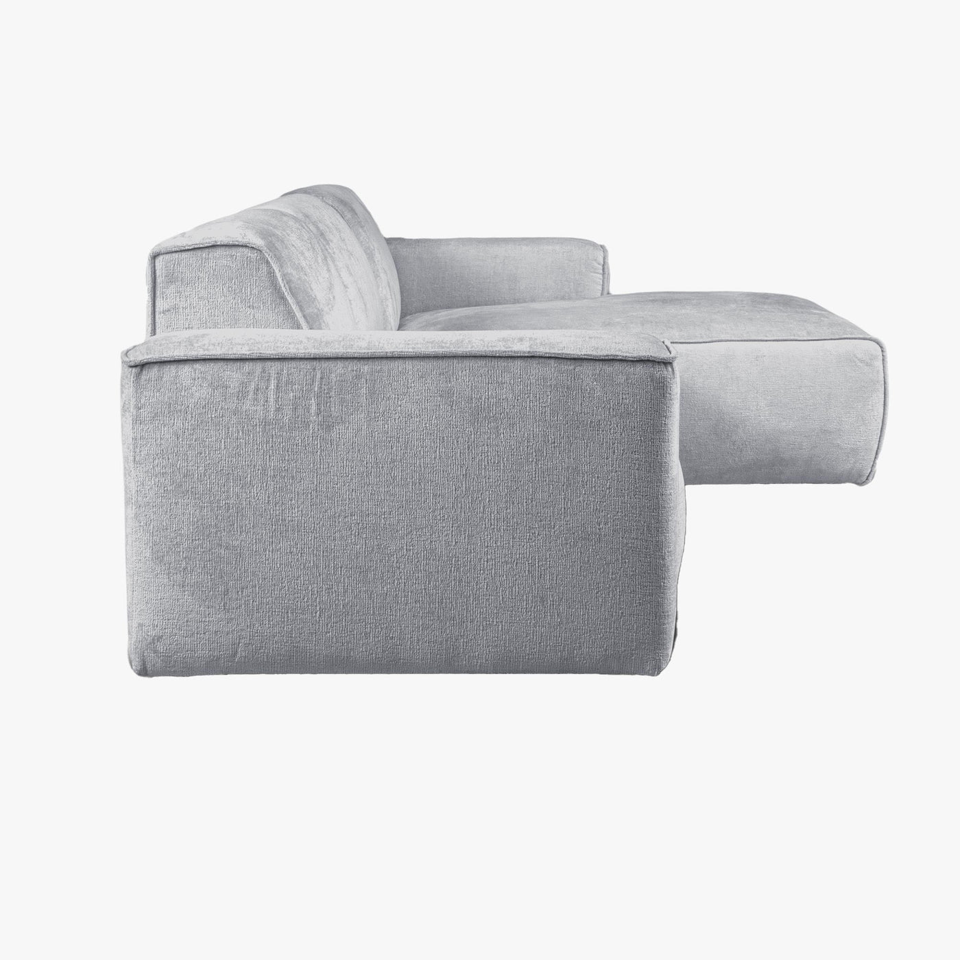 GIULIA Canapé d'angle en tissu gris - Angle droit - Canapés d'angle - Mobilier Deco