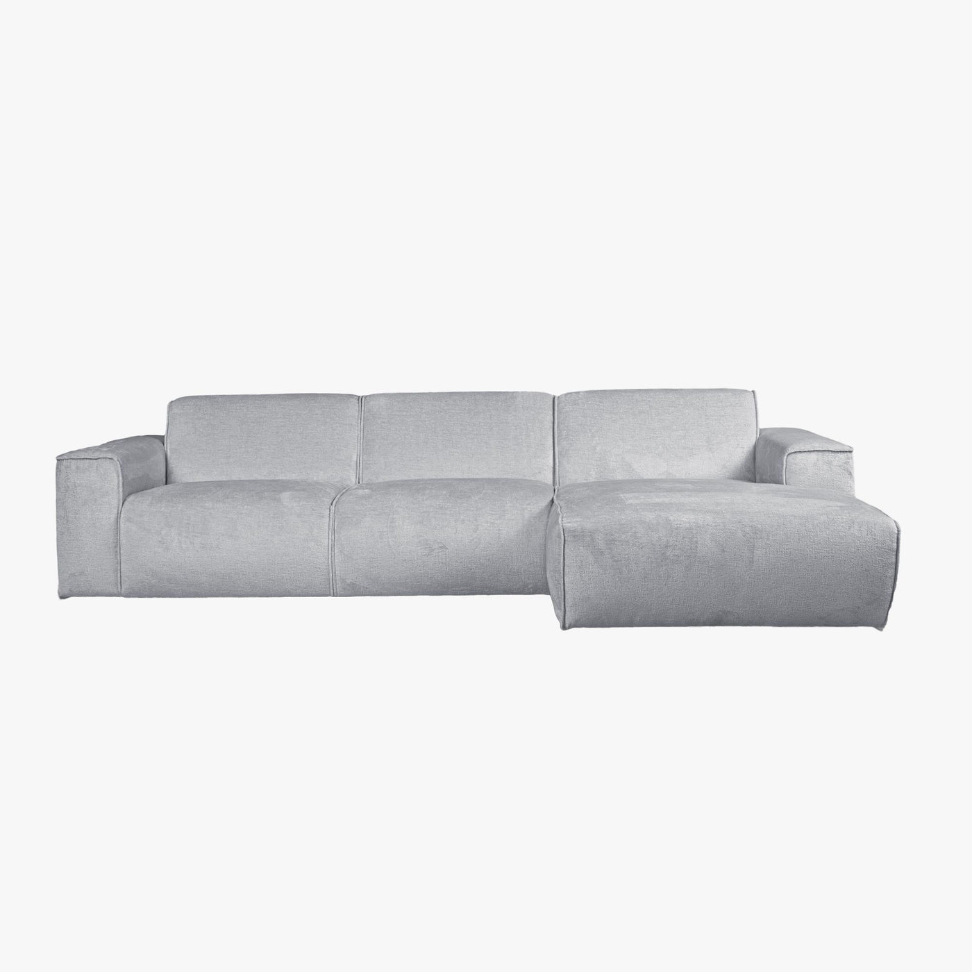 GIULIA Canapé d'angle en tissu gris - Angle droit - Canapés d'angle - Mobilier Deco