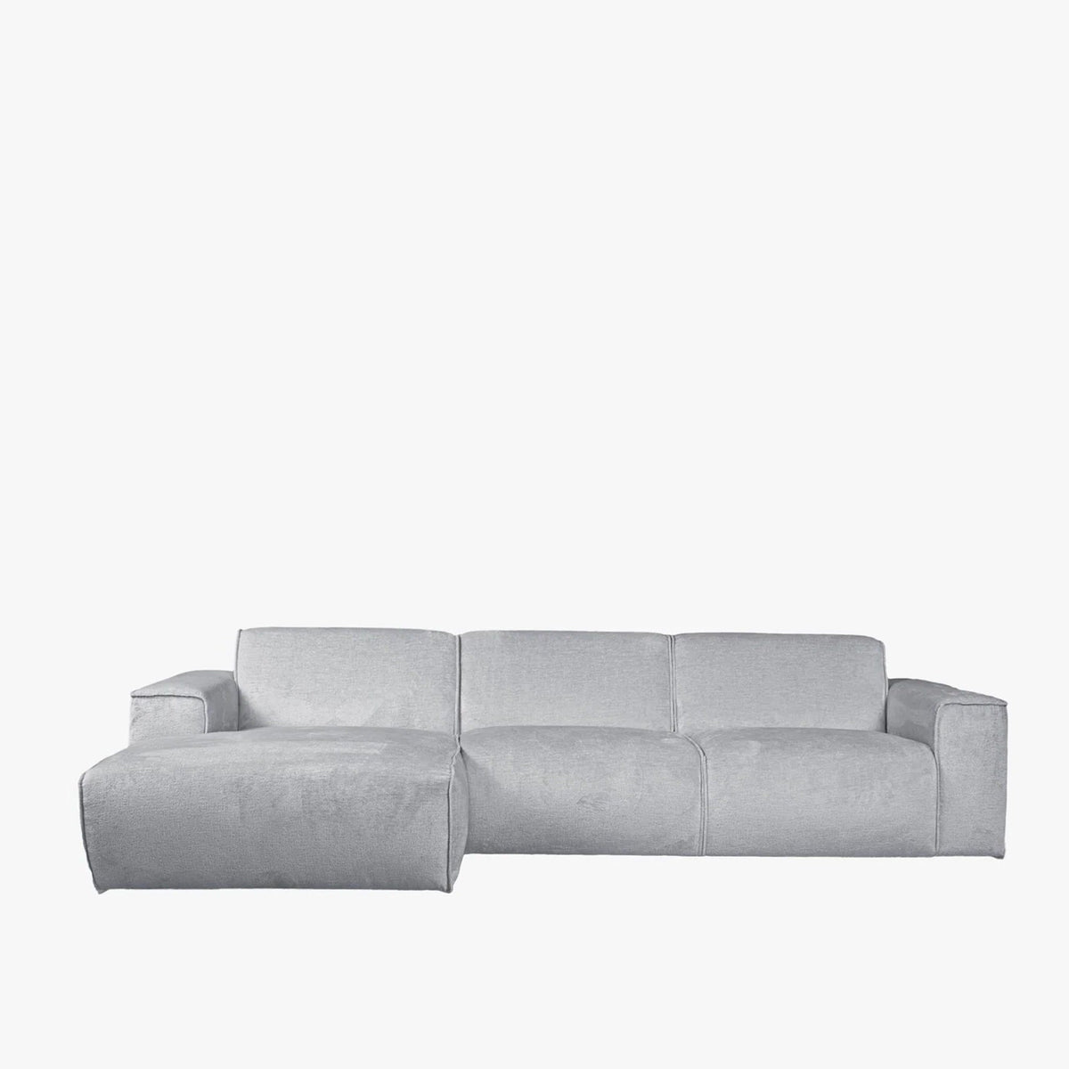 GIULIA Canapé d'angle en tissu gris - Angle gauche - Canapés d'angle - Mobilier Deco